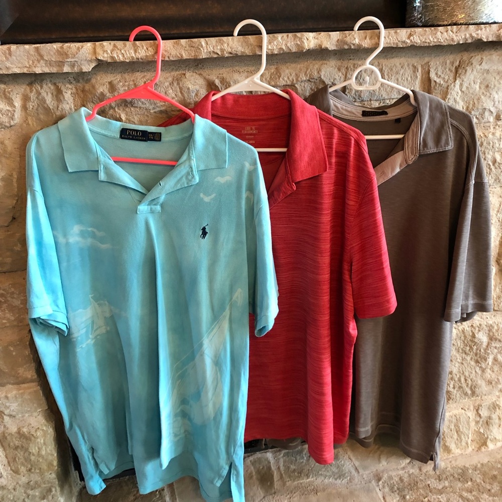 3 polo shirts